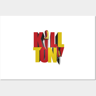 Kill Tony Slick Logo Fan Design in Yellow & Red Posters and Art